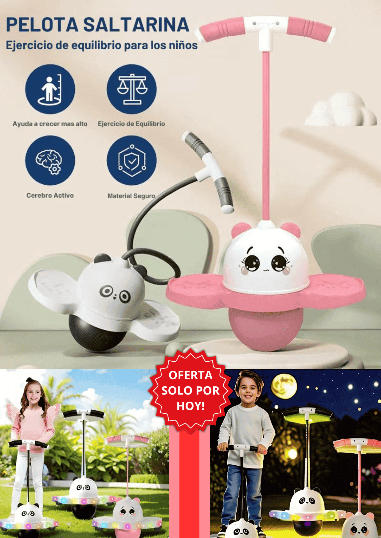 PELOTA SALTARINA LED MUSICAL - DIVERSION, MOVIMIENTO Y APRENDIZAJE