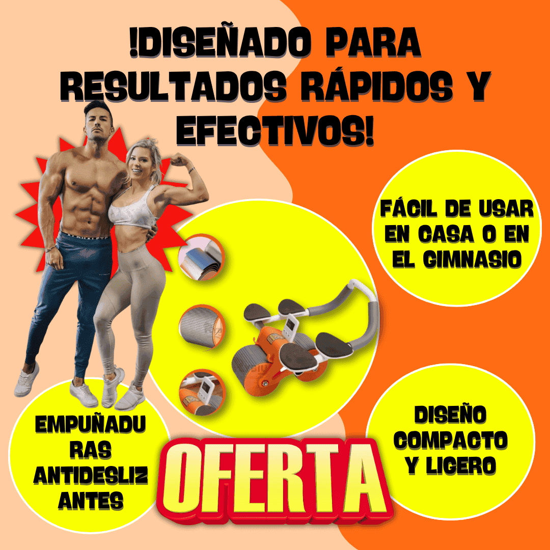 DOBLE RODILLO PREMIUN DE EJERCICIO ABDOMINAL