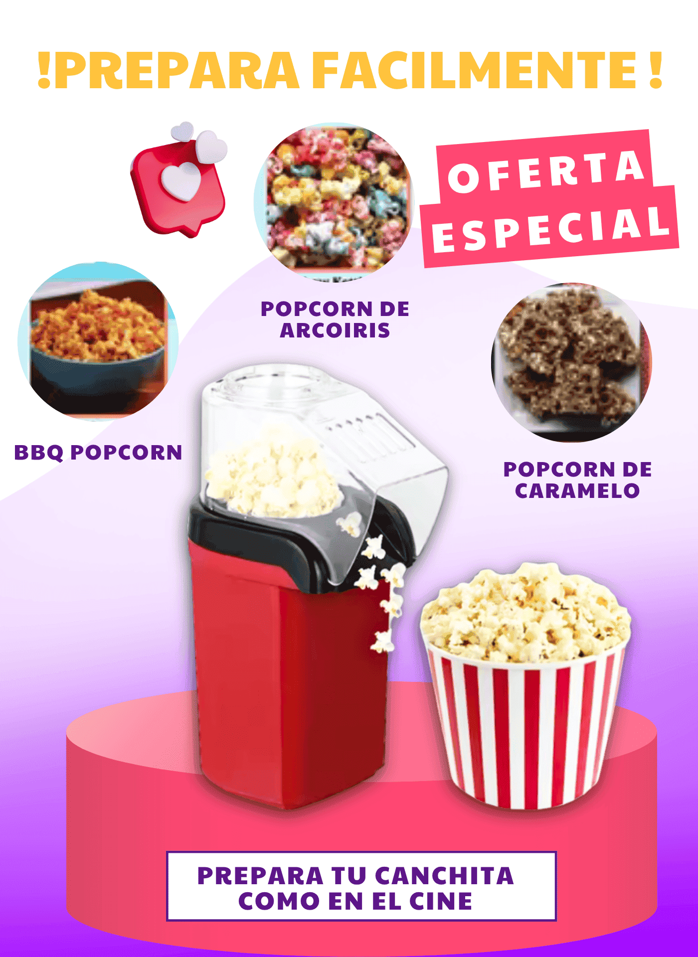 NUEVA MAQUINA PARA HACER CANCHITA POPCORN
