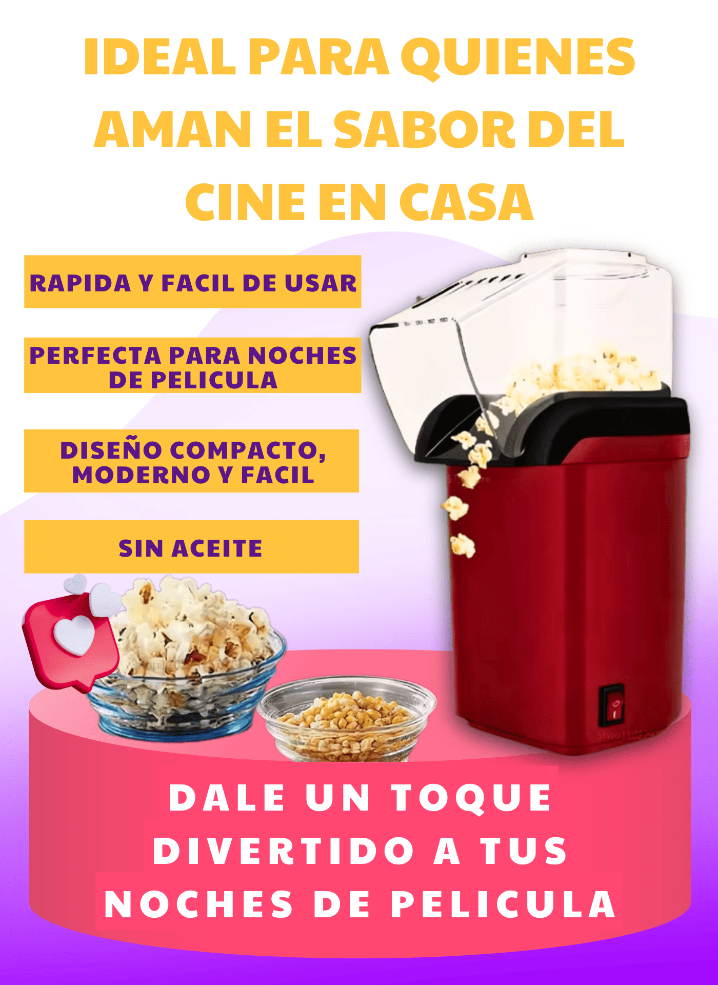 NUEVA MAQUINA PARA HACER CANCHITA POPCORN